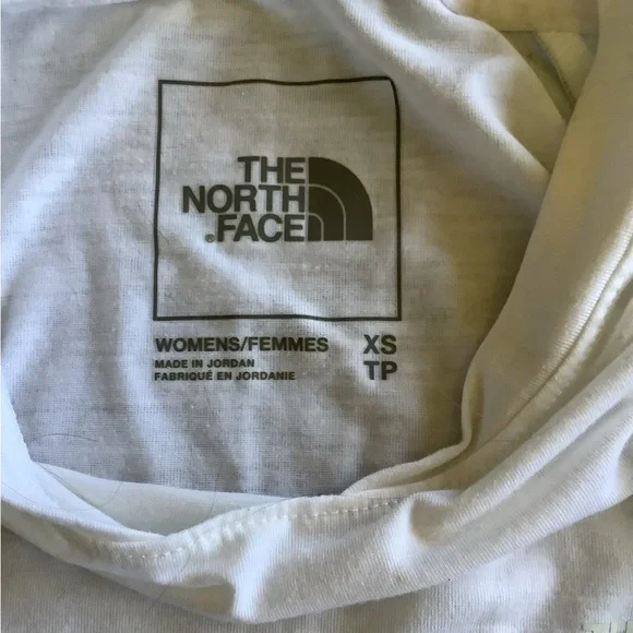 The north face women’s white sleeveless logo front tee shirt tank size xs - Picture 3 of 6